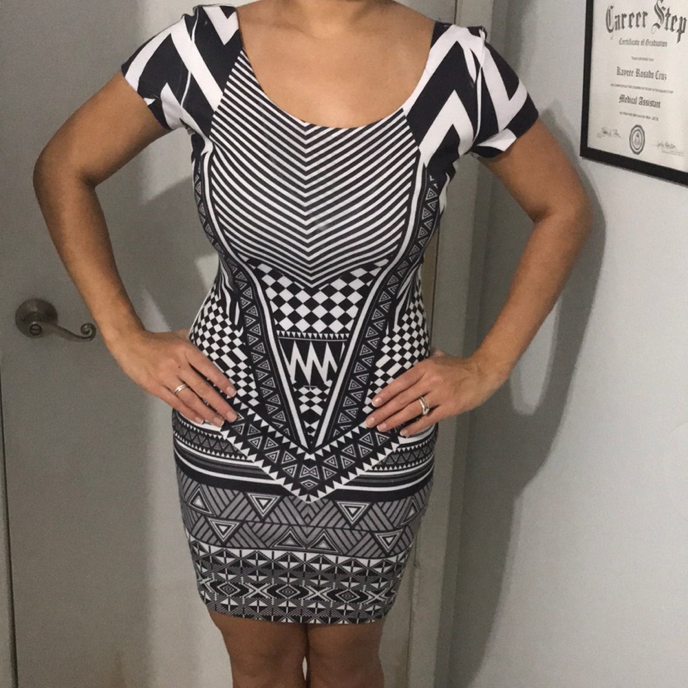 Black and white print Dress